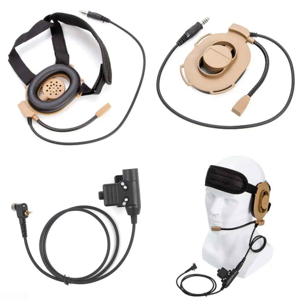 D08B Handfree Communication Headset and Push To Talk Set for Outdoor Enthusiasts