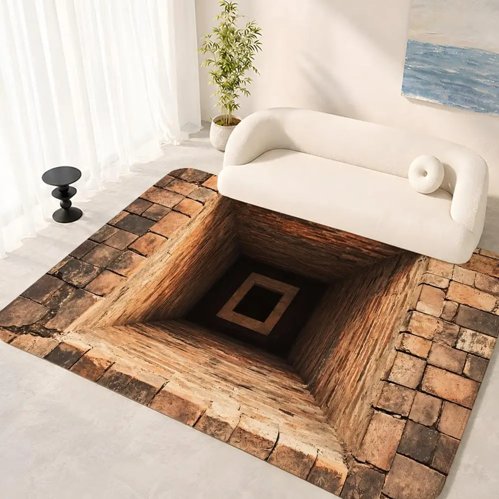 Ancient Brick Tunnel View Floor Mat Flannel Rug Soft Non Slip Washable Door Mat For Bathroom Bedroom Kitchen Home Decor