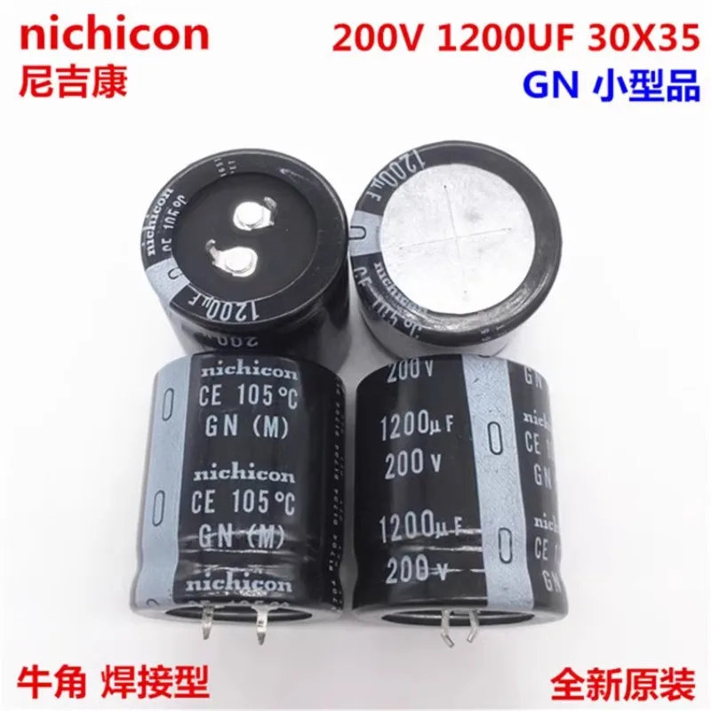 2PCS/10PCS Nichicon GN/GY 30x35mm 200V1200uF Snap-in PSU Capacitor