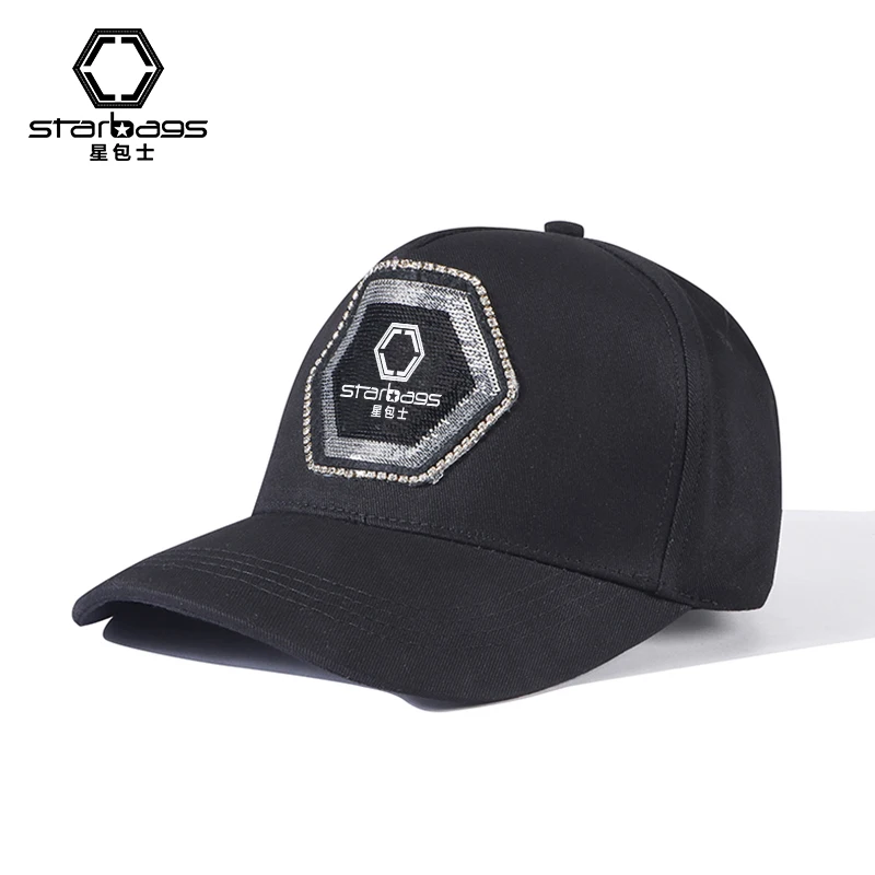 Star bags  Original skull logo hexagonal three-dimensional embroidery cool sports hat adjustable golf hat cotton baseball cap