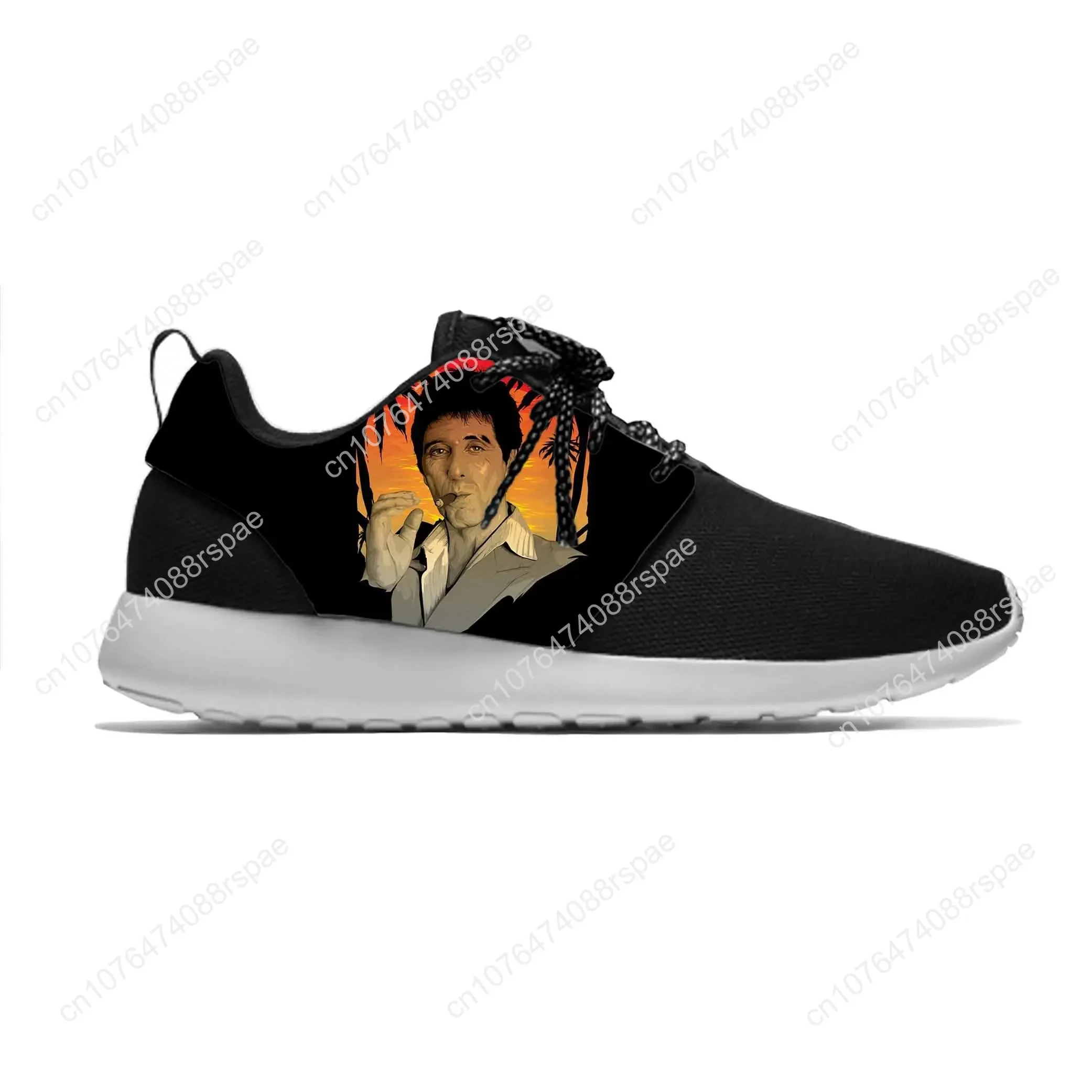 Scarface Tony Montana Film Anime Cartoon Mode Sport Hardloopschoenen Casual Ademend Lichtgewicht 3d Print Heren Dames Sneakers