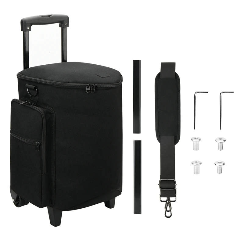 Top-Carrying Bag For Bose S1 Pro/Pro+ Speaker Portable Storage Pull Rod Case Speaker Case W/ Elastic Band For Traveling