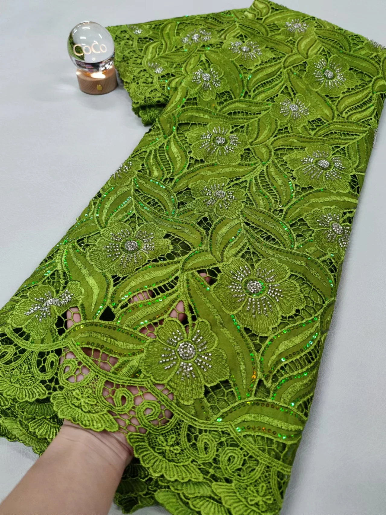 African Nigerian,High Quality Tulle Lace Fabric，for Sewing Wedding Party Gown Dress,Embroidered Cotton Damask, 5Yards, 2025