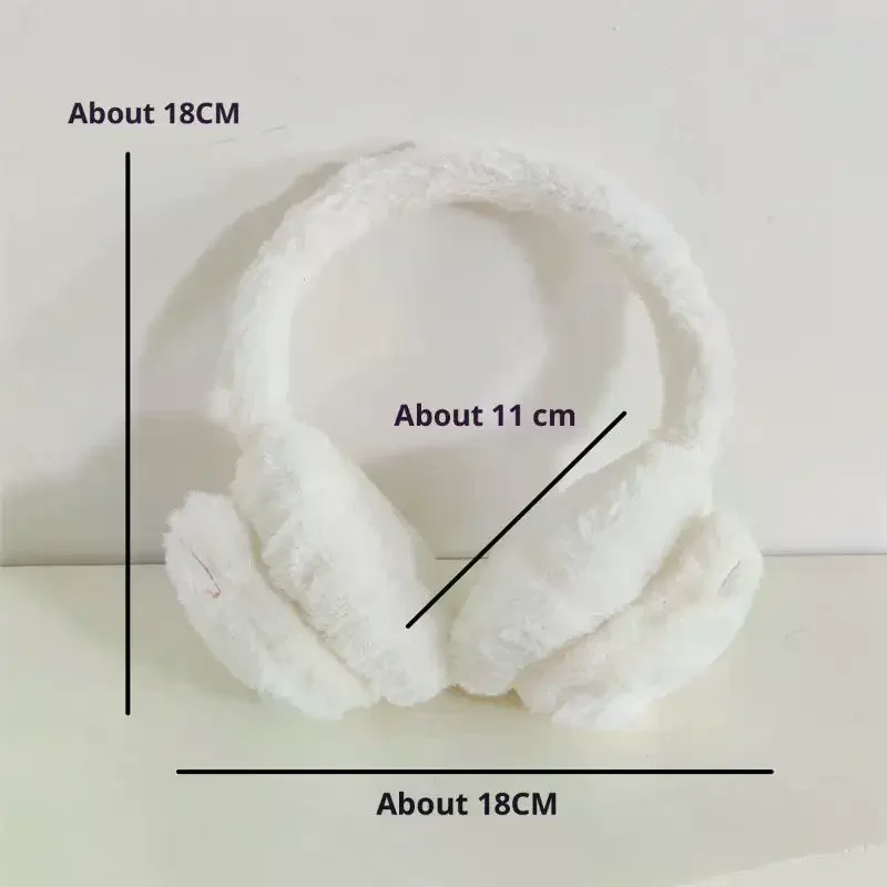 غطاء للأذنين شتوي دافئ على شكل قطة كرتونية للفتيات من القطيفة السميكة الناعمة غطاء للأذن لحماية الأذن وإكسسوارات الدفء