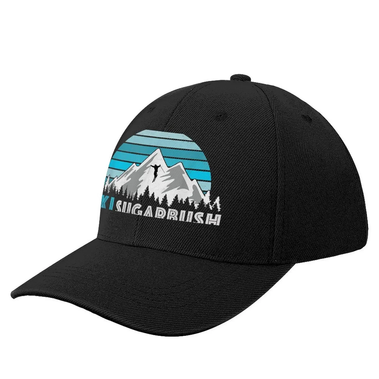 

Retro Ski Sugarbush Illustration - Vintage Snow Mountain Baseball Cap Hat men birthday Beach Men Golf Wear Women's