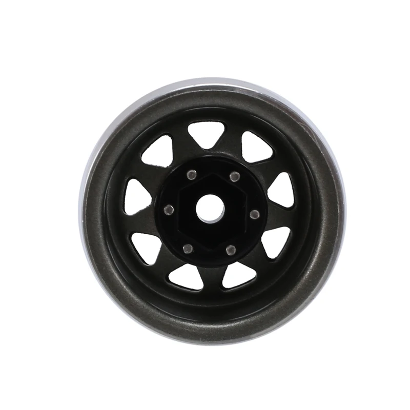 Steel 1.0 Beadlock Wheel Rim Wheel Hub For 1/24 RC Crawler Car Axial SCX24 Deadbolt C10 Jeep Gladiator Bronco