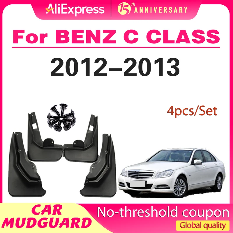 

For Mercedes BENZ C Class W204 Sport 2012-2013 2/4DOORS Flaps Mudflaps Splash Guards Mudguards