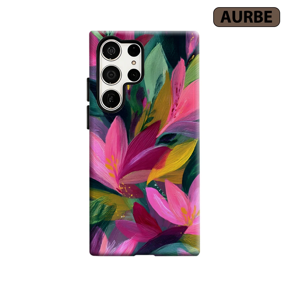 Vivid Petals Phone Case for Samsung Galaxy S26 S25 Ultra S24 S23 Ultra Plus Shockproof Double Layer Tough Back Cover