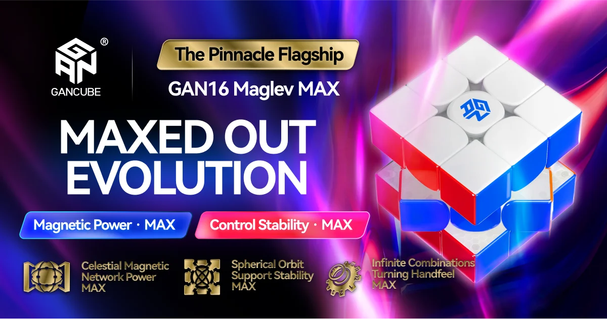 GAN16 Maglev MAX UV 3x3x3 Speed Cube Flagship Professional Magic Cube Smooth  Puzzle Brain Teaser Toy Gift for Children Cubers