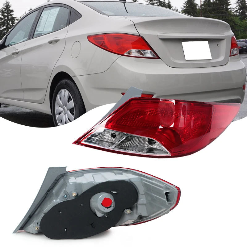 For Hyundai Accent Sedan 2015 2016 2017 Car Taillight Reversing Light Brake Light Turning Flashing Light Driving Light No Bulb