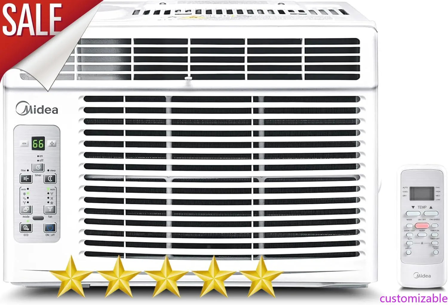 

Customizable MAW05R1BWT-A 5K Window Air Conditioner, Cools up to 150 Sq. Ft. with Easy-to-Use Reusable Filter, Remote, Per