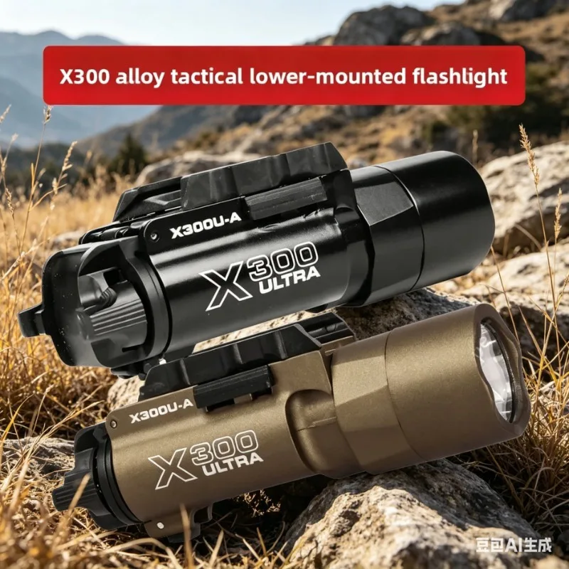 

Metal X300U X300U-A X300 Ultra Lower Mount Lamp High Bright Strobe Flash Fit Picatinny Rail CS Battle Model Accessories