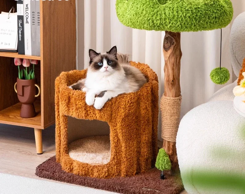 Cat climbing frame, cat nest, cat tree integrated, universal in all seasons, does not occupy an area of sisal to keep warm