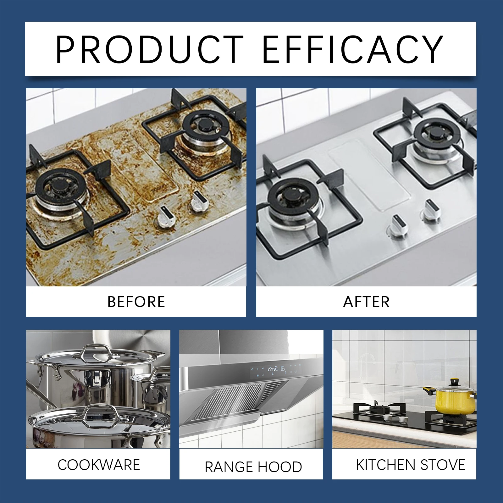 Pembersih Kompor Gas Kompor Gas Pembersih Multifungsi Penghilang Noda Minyak Agen Pembersih Kompor Cerah & Bersih Seperti Baru 120Ml