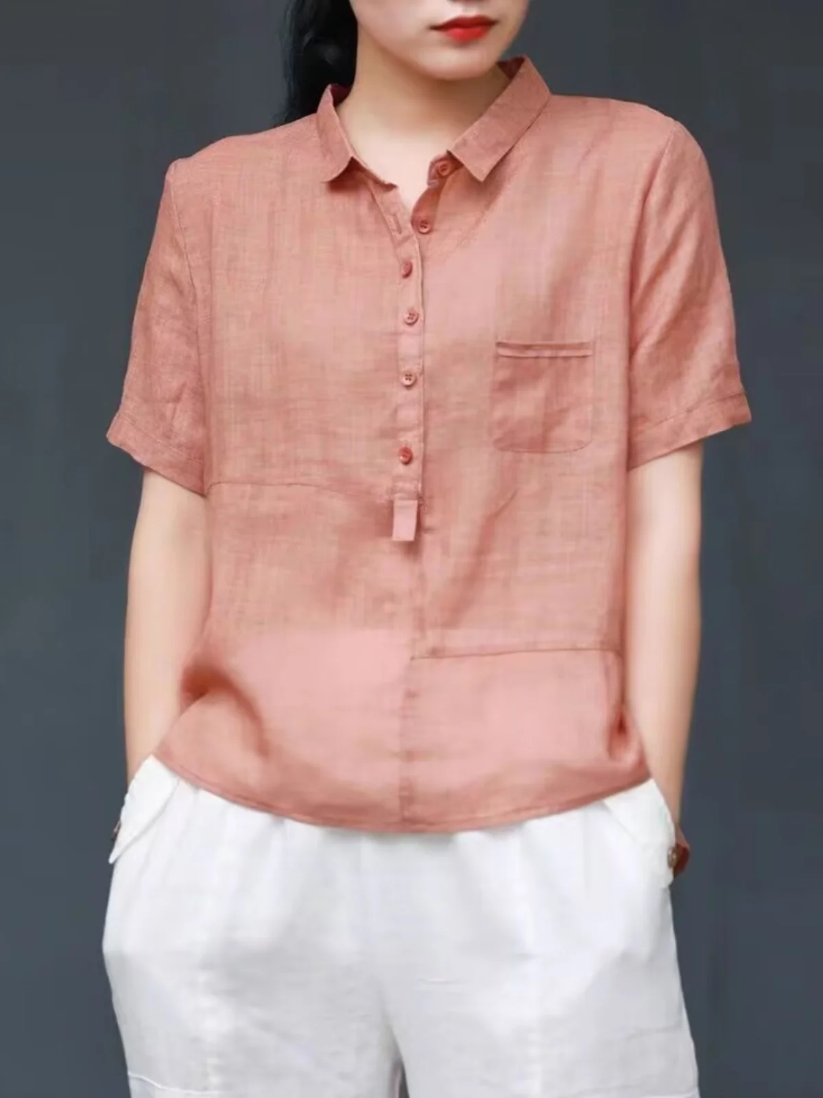 

Женский летний тонкий свободный воротник в стиле ретро, однотонный воротник обычной длины с воротником Faion Sun Pr...