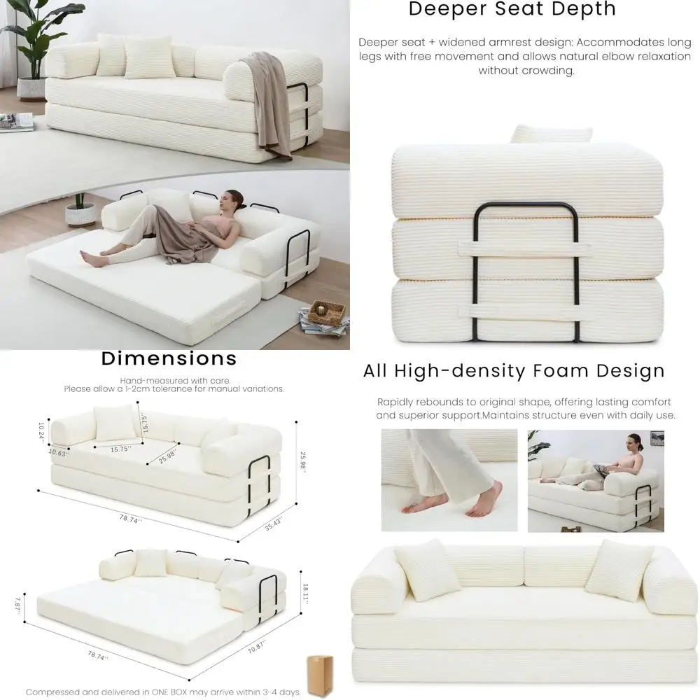 Convertible Sofa Be…