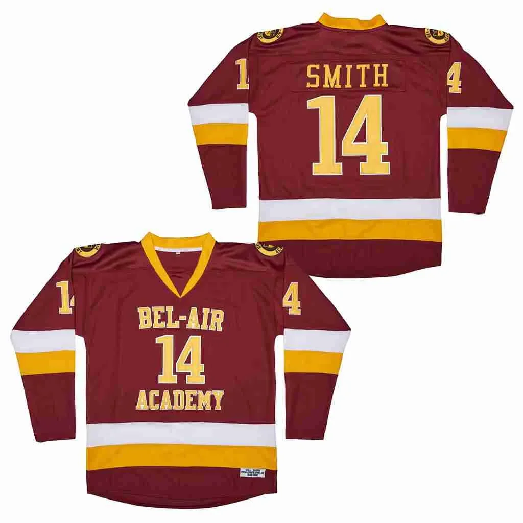 

Ice Hockey Jersey FRESH PRINCE OF BEL-AIR 14 SMITH Sewing Embroidery Outdoor Sportswear Jerseys High Quality Red 2023 New style