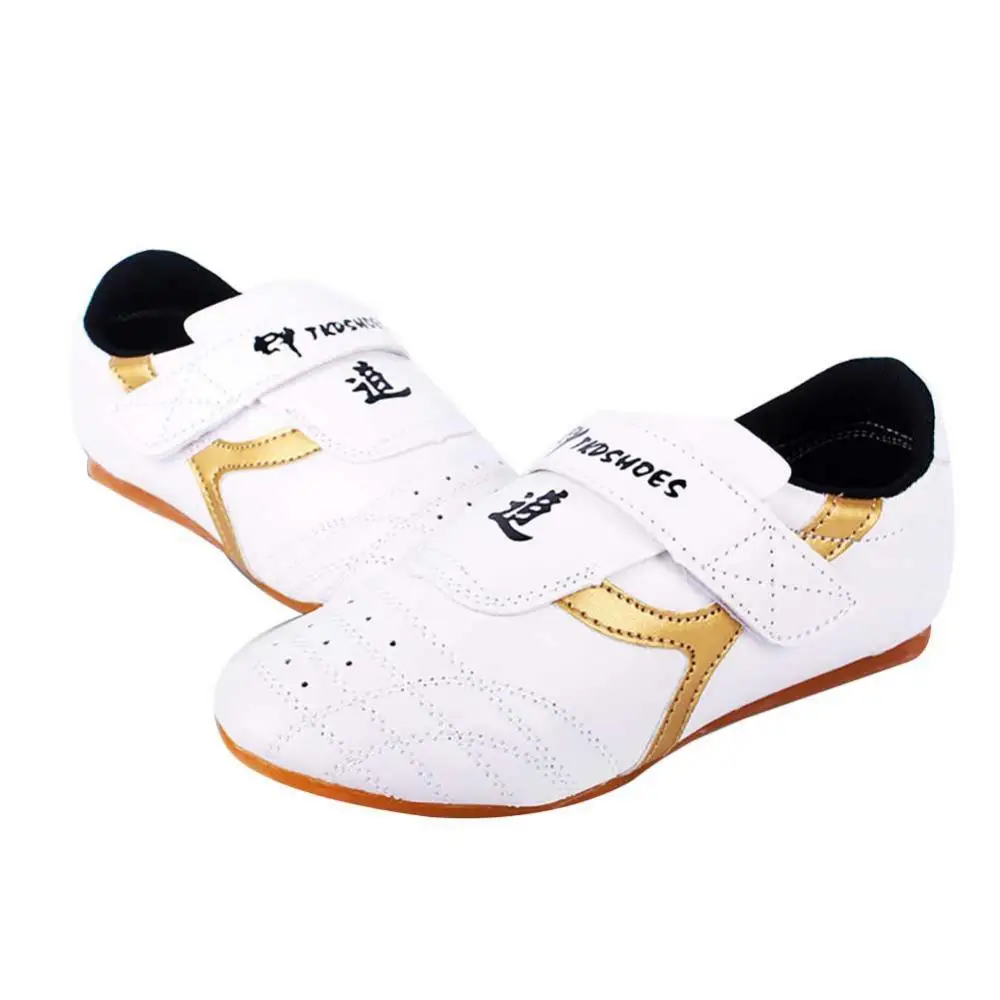 Unisex Faux Leather Breathable Taekwondo Martial Arts Karate Training Shoes fit boxing Kung Fu TaiChi competition accessories