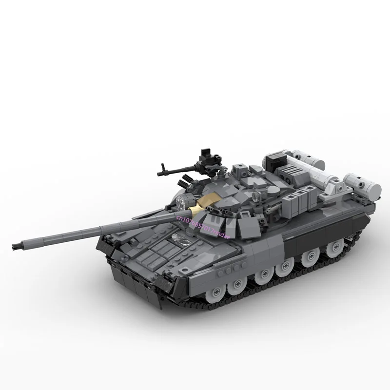 982 Uds WW2 militar MOC 1:35 escala T-80U MBT modelo de tanque de batalla principal ideas creativas juguete para regalo para niños de alta tecnología bloques de coches blindados