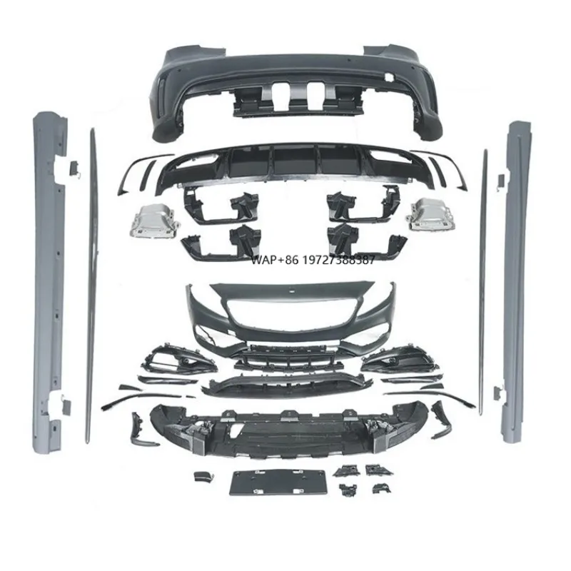 

13-18 for A-Class W176 Modified Big Surround Upgrade A45 Front Rear Bumper Side Skirt Center Grille