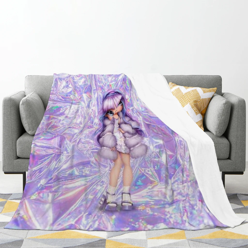 Rainbow High Violet Willow Comfortable Flanne Blanket Fluffy Soft Bedroom Decor Sofa Blankets Comforter Home Summer Blanket