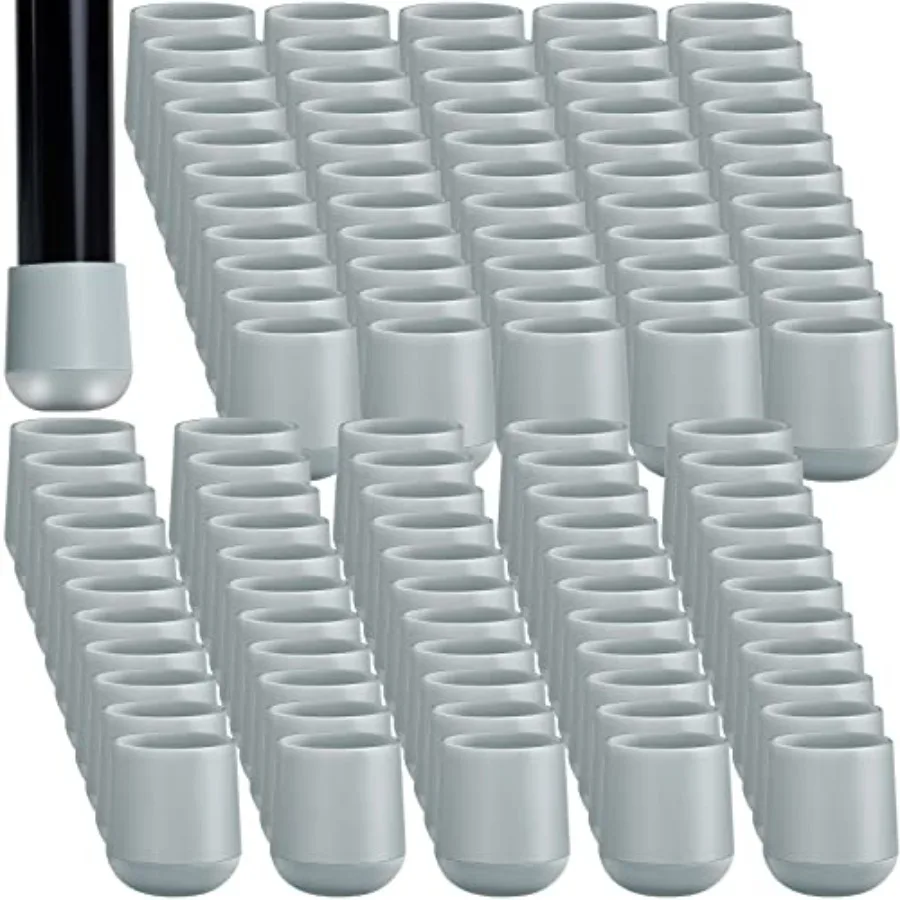 

Folding Chair Leg Caps 7/8 Inch Heavy Duty Plastic Round Chair Covers Grey Furniture Leg Feet for Hardwood Floor Protectors Pcs