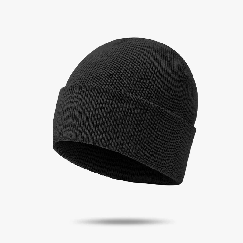 Herbst- und Winter-Wollmütze, einfarbig, kältebeständig, gestrickt, verdickt, mit Ohrenschutz, winddicht, lockere Passform, für Herren. – Detail 8