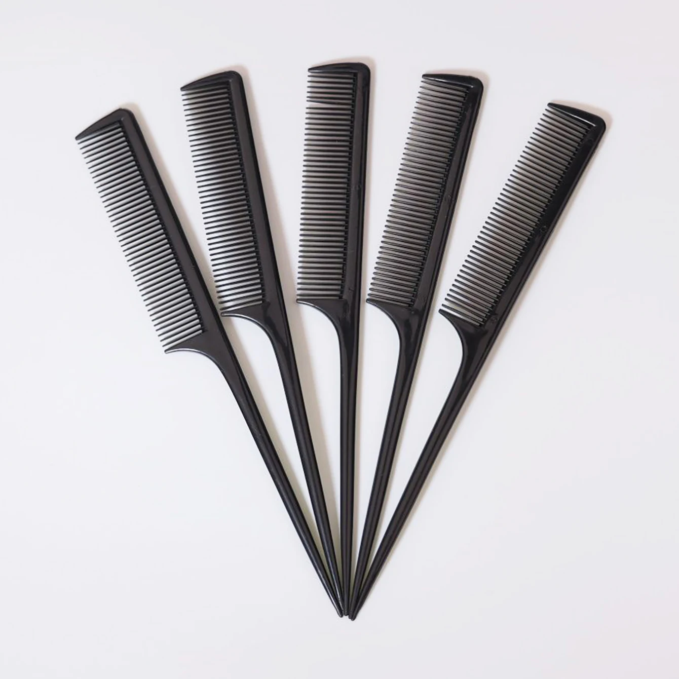 5pcs Rat Tail Comb Set, Hair Picking and Distribution Styling Hair Comb, Edge and Back Brushes to Smooth Hair Set