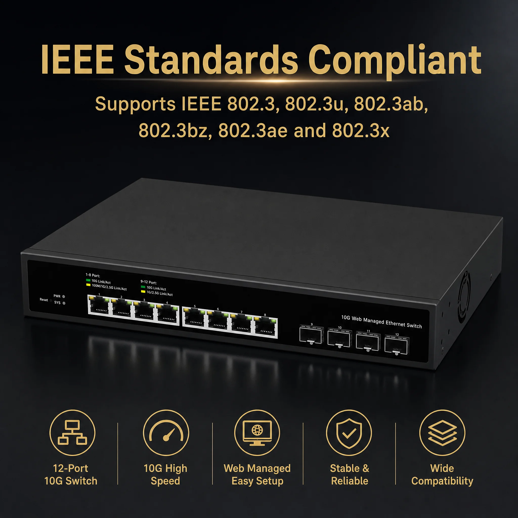 Web Managed Multi Gigabit Ethe - Sfp+ 10G Managed Switch 8 Port 评论和价格