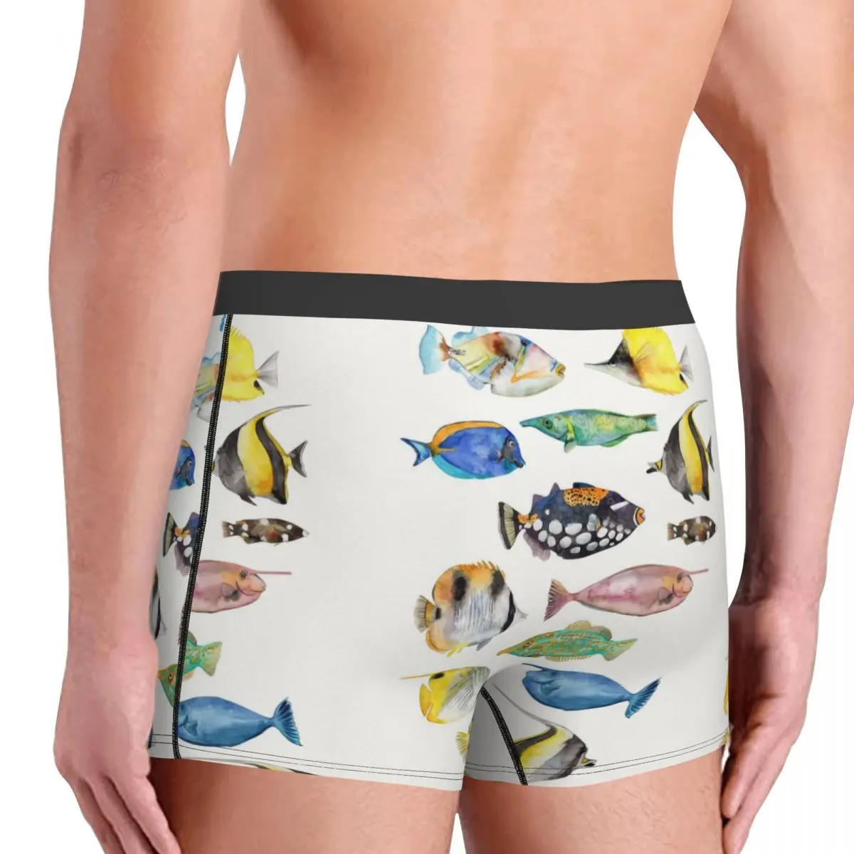 Divers caleçons colorés en forme de poisson tropical pour hommes, boxer respirant 402, short imprimé 3D de haute qualité, cadeau d'urgence