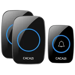 CACAZI A10 Power Plug Powered Wireless Waterproof Doorbell 300M Remote Remote Control Home Wireless Smart Doorbell EU/US/AU Plug