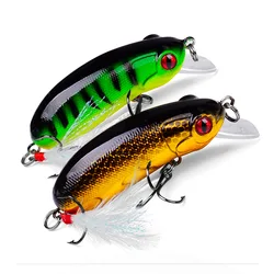 1 pz galleggiante manovella Pesca a traina richiamo 10g 6cm artificiale Hard Bait CrankBait Wobblers a righe Bass Pesca attrezzatura da Pesca