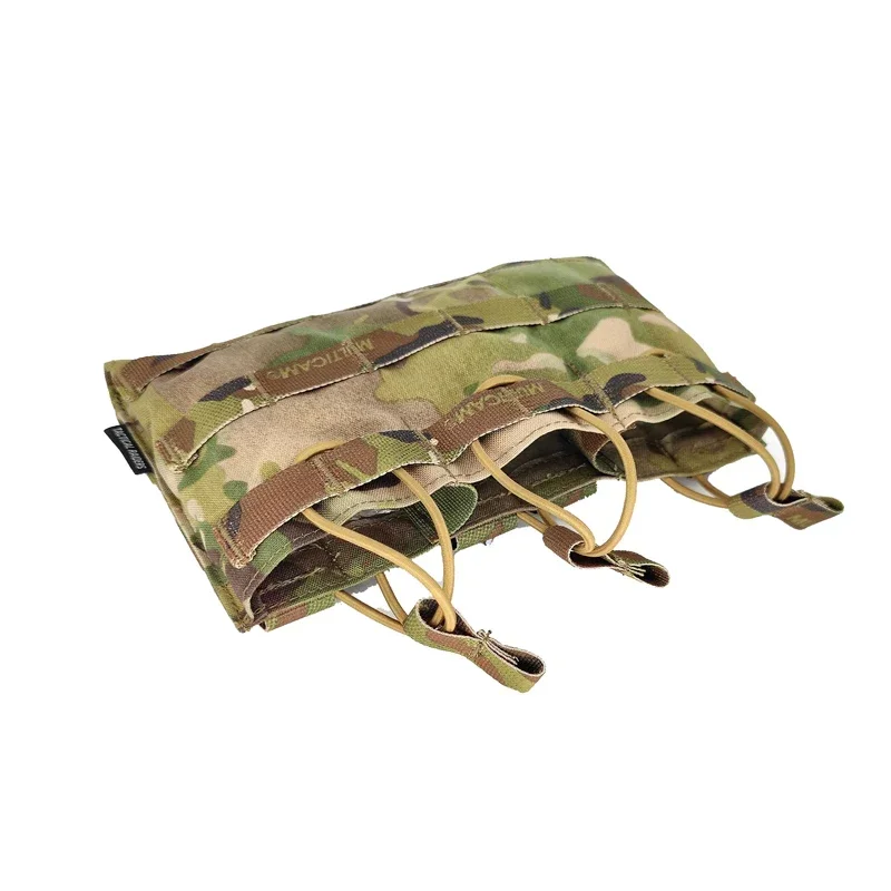 Tactical Multicam Magazine Pouch Airsoft EDC 556 Triple Mag Pouch Carrier Open-Top Molle Bag Holder Gear