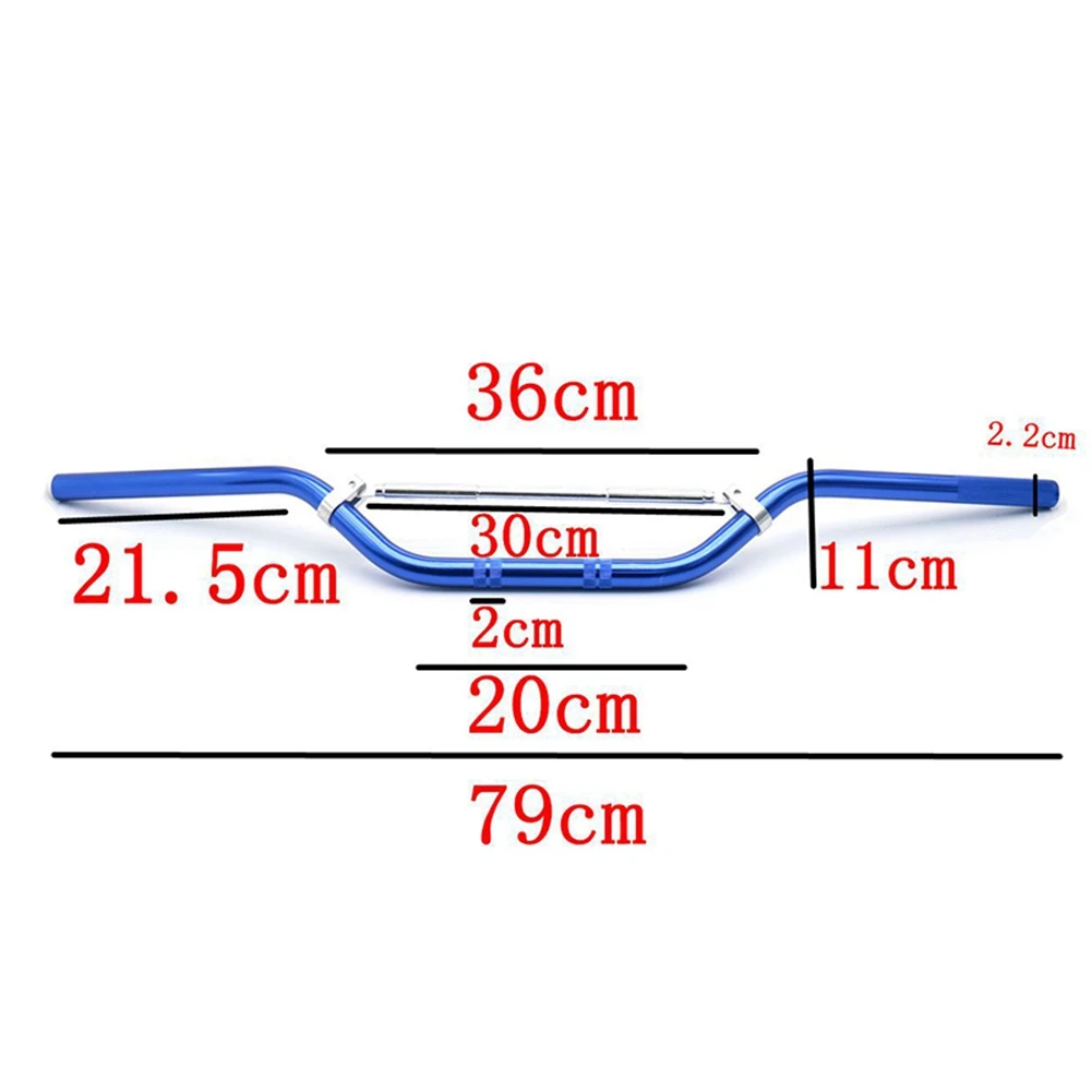 Manillar de aleación de aluminio para motocicleta, manillar de 22mm para Dirt Pit Bike, ATV, Scooter