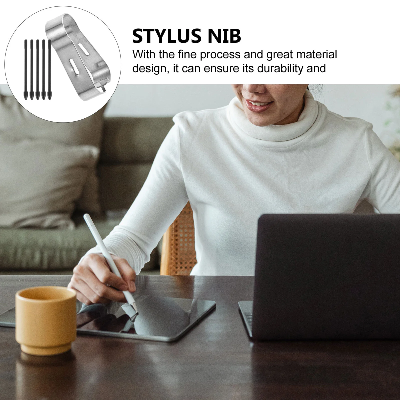 1Set Replaceable Stylus Tips ABS Material Durable for S7 Writing No Marks Screen Protection