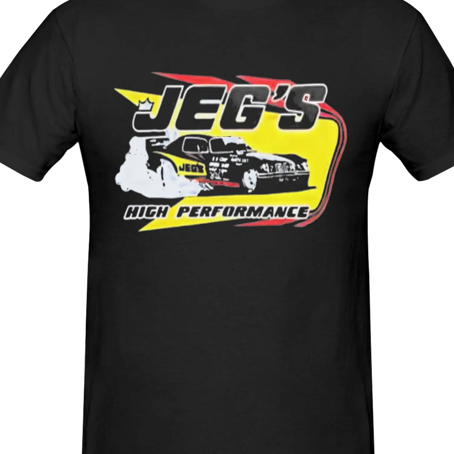 

Men's High-performance Racing Pattern T-shirt Eye-catching Yellow and Red Logo Loose Version All-season Fabric