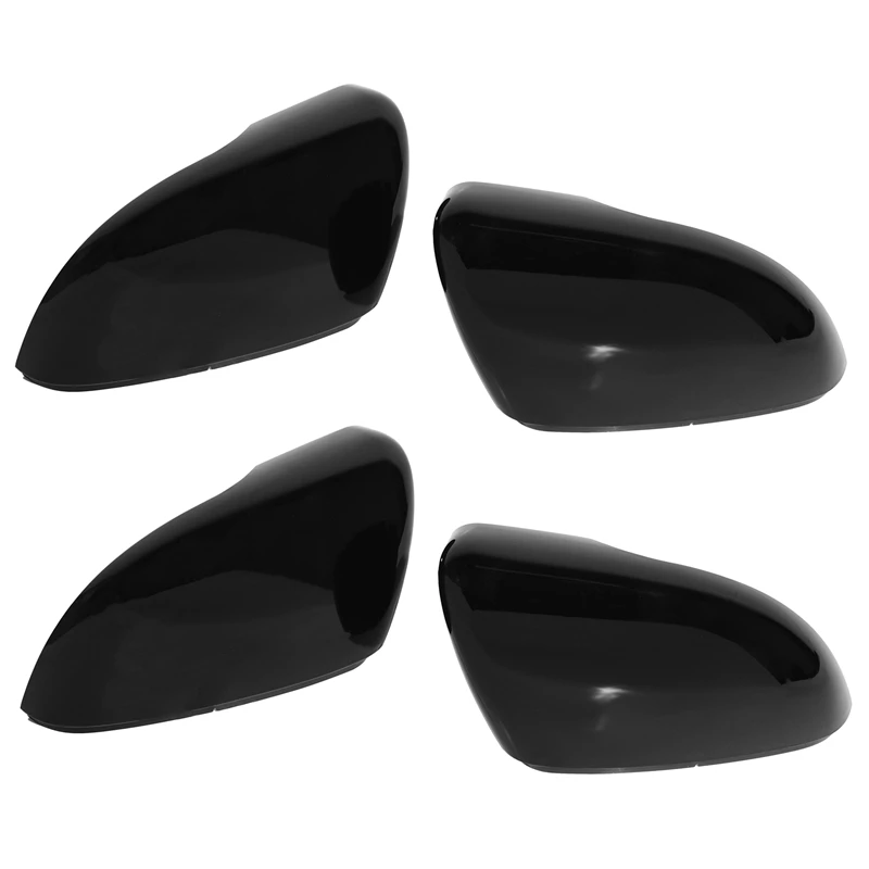 

4X Left+Right Gloss Black Wing Door Rear View Mirror Cover For Touran Golf Mk6