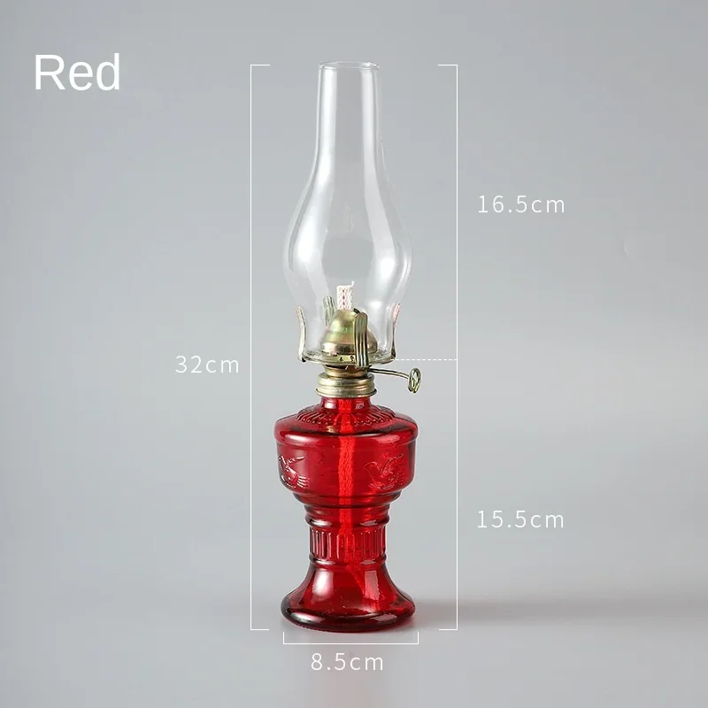32 cm Verre kérosène Lampe Lampe à Huile Verre Classique