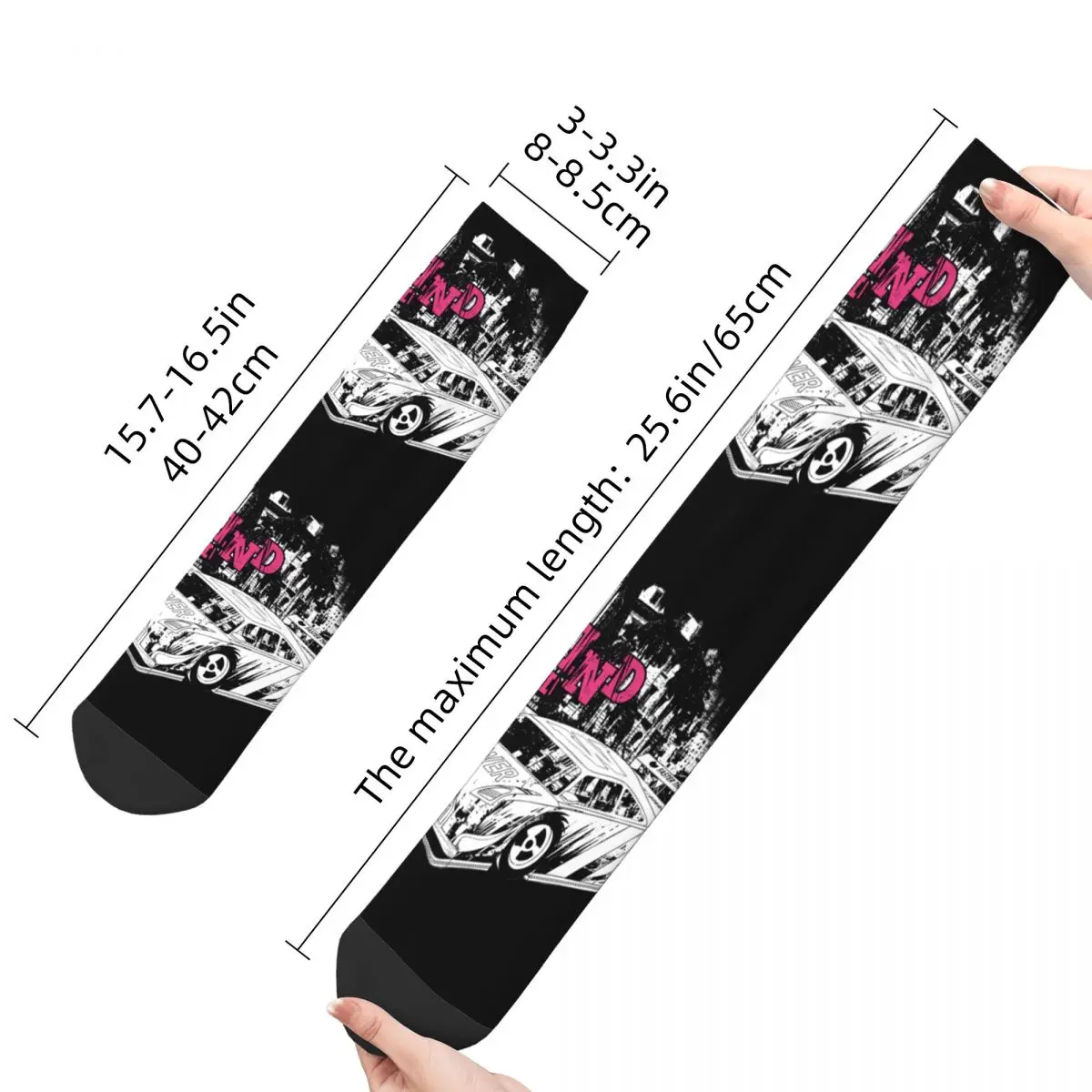 Vintage Silhouette Auto Erwachsenen Socken Retro, silhouette, architektur, autos, text, graffiti,0629 Unisex socken, männer Socken frauen Socken