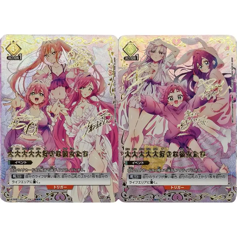 อะนิเมะ Weiss Schwarz DIY ACG การหักเหของแสงสะสมการ์ด Tokisaki Kurumi Rem Hoshino Ai Ayanami Rei ของเล่นสําหรับ Boy วันเกิดปัจจุบัน