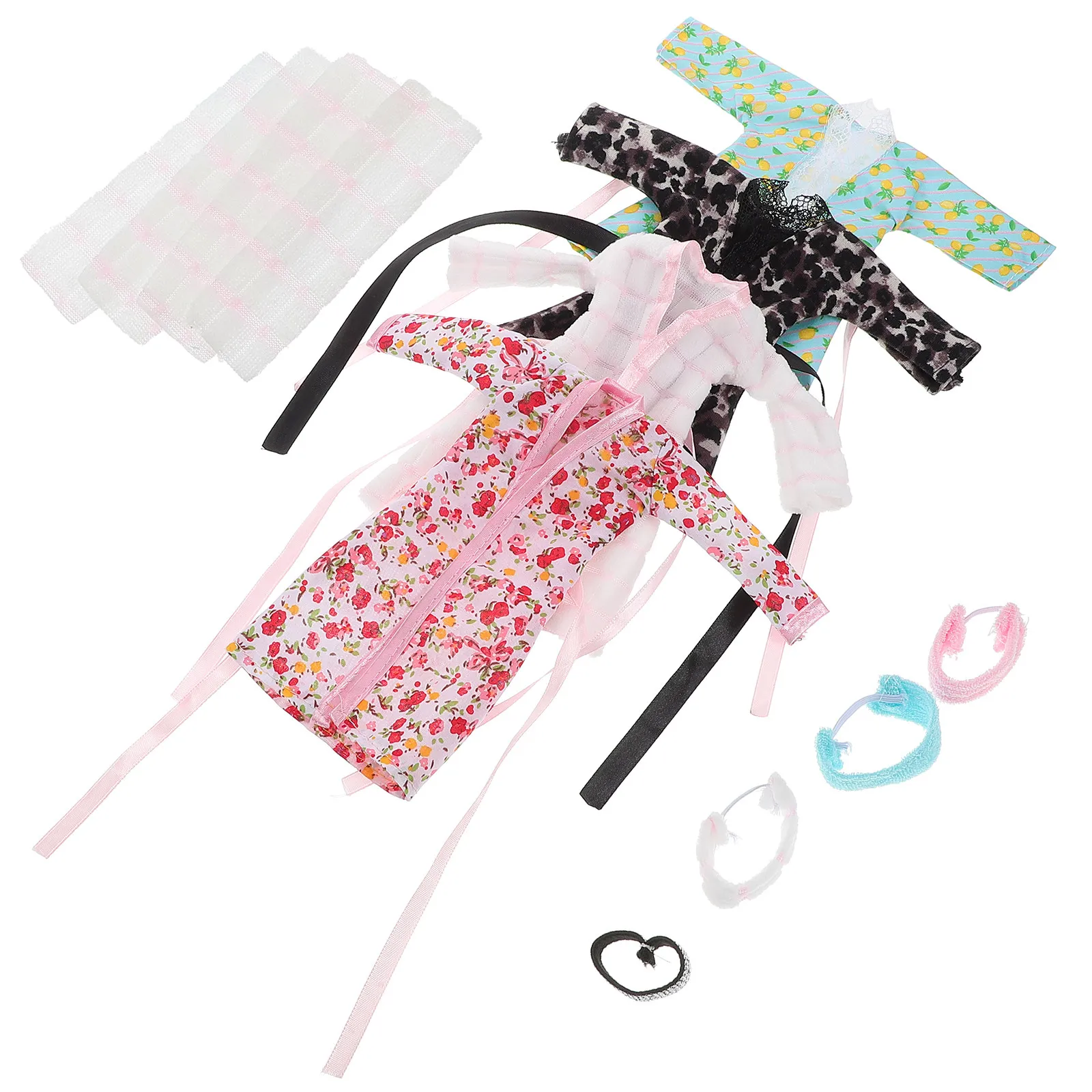 

Комплект из 4 предметов: пижама, халат, полотенце, повязка на голову для девочек, мини-набор туалетных принадлежностей, комплект для переодевания, набор с халатом