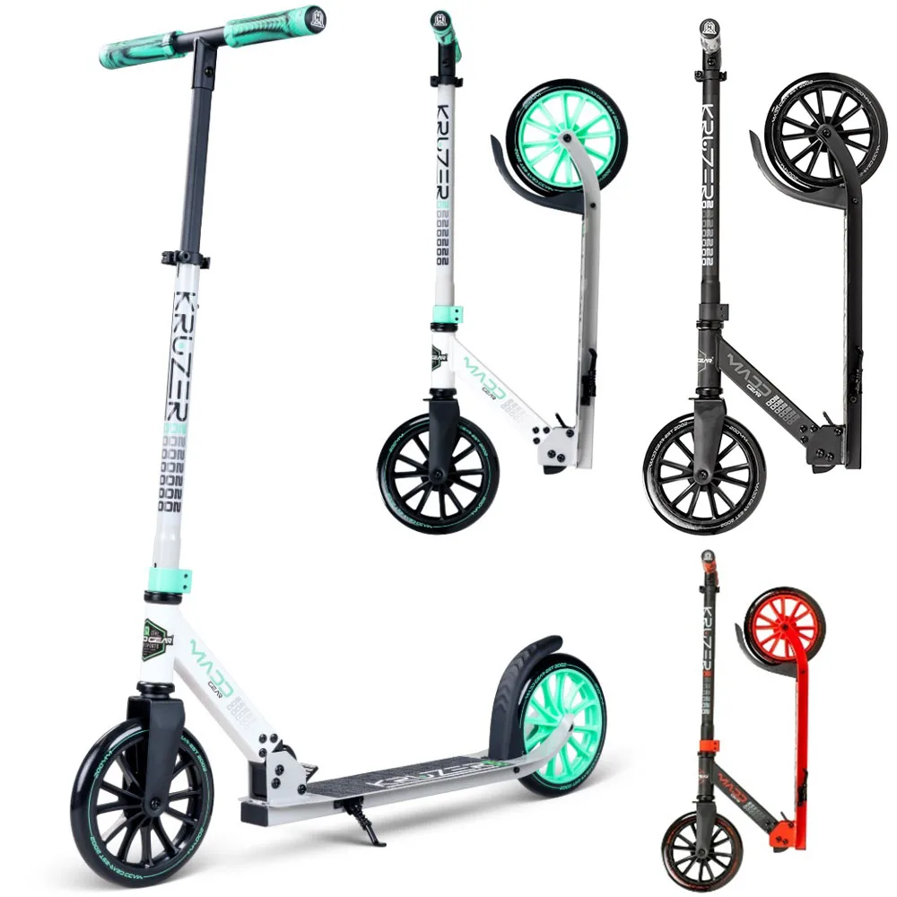 

Большой складной самокат 2025 года для взрослых и подростков, регулируемый руль, большие колеса 200 мм