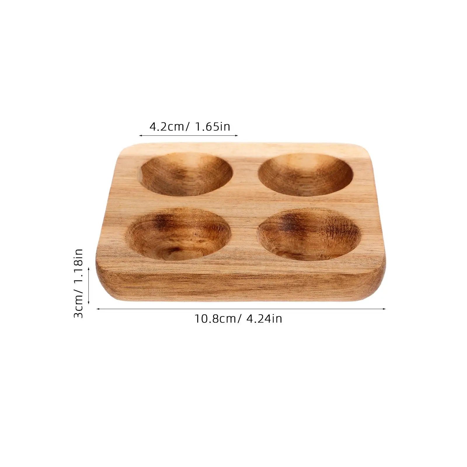 Countertop Egg Tray Fresh Holder Splitter Deviled Charcuterie Board Brown Wooden Storage