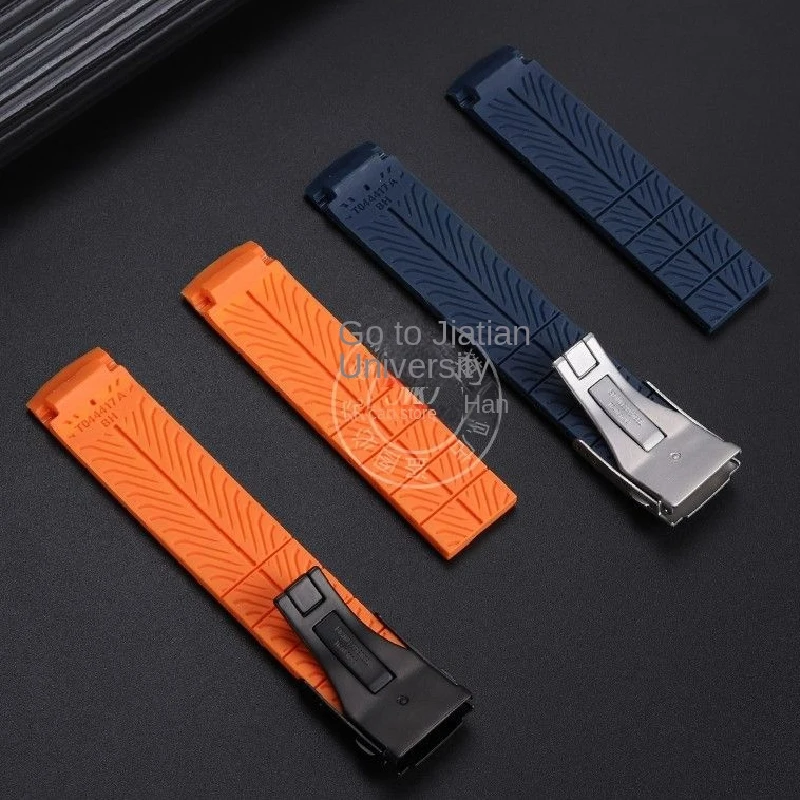 Silicone watch strap  for Tissot 1853 Luchi PRS516 waterproof T100 sports T044 Folding Clasp watch chain 20mm Bracelet Watchband