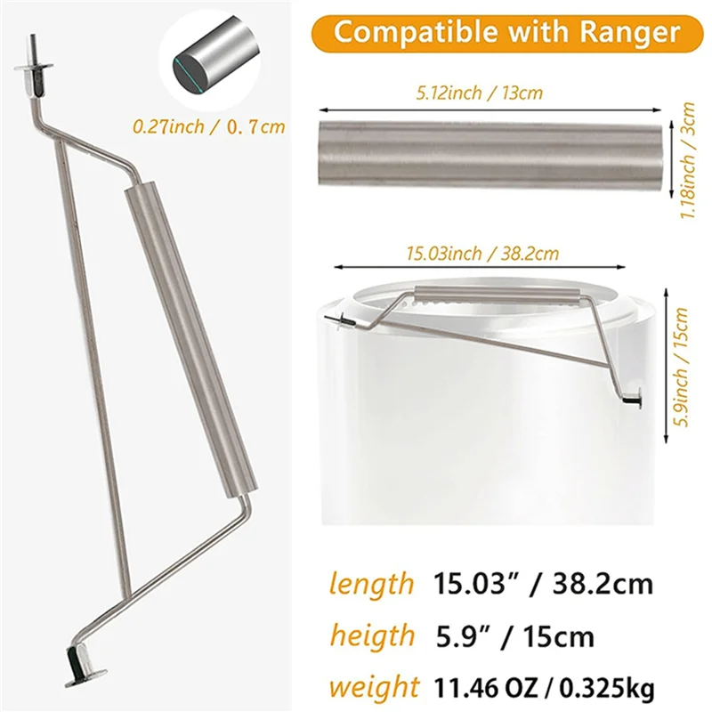 AB11-2X Per stufa a solista falò braciere maniglia accessorio ottimo strumento portatile per braciere da campeggio all'aperto per attrezzature da campo