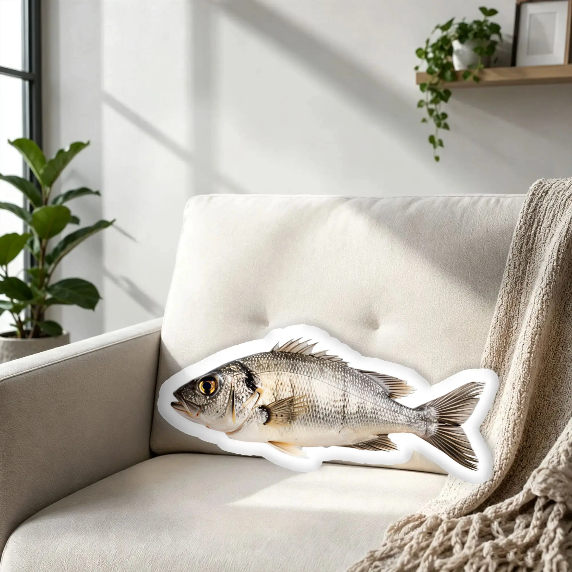 Custom Colorful Sea Fish Pillow Cushion Double Sided Realistic Stuffed Cushions Personalized Plush Pillows for Sofa