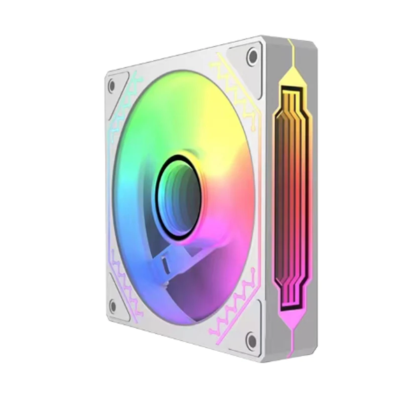 Curved Mirror Prism4 ARGB 120mm Desktop Computer Cooling PWM Fan 3PIN 5V Divine Light Synchronization High Quality PC Case Fan