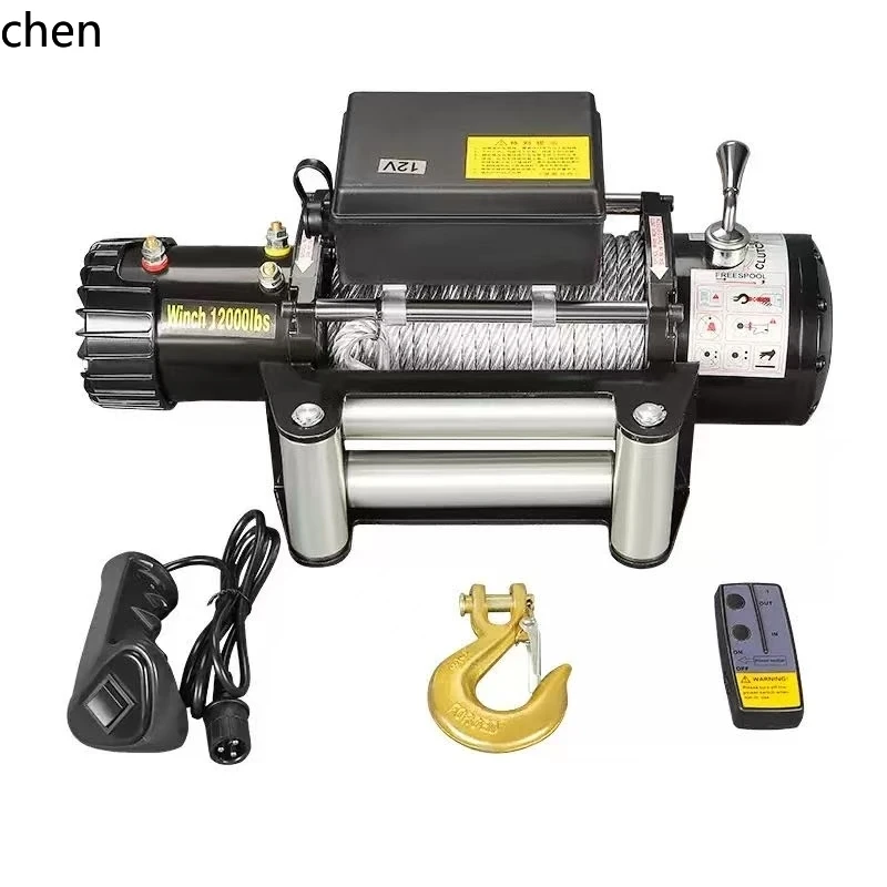 

HTT Electric Winch 12V Off-Road Vehicle Self-Rescue Traction Electric Car Crane Hoist 24V Truck Lifting Winch