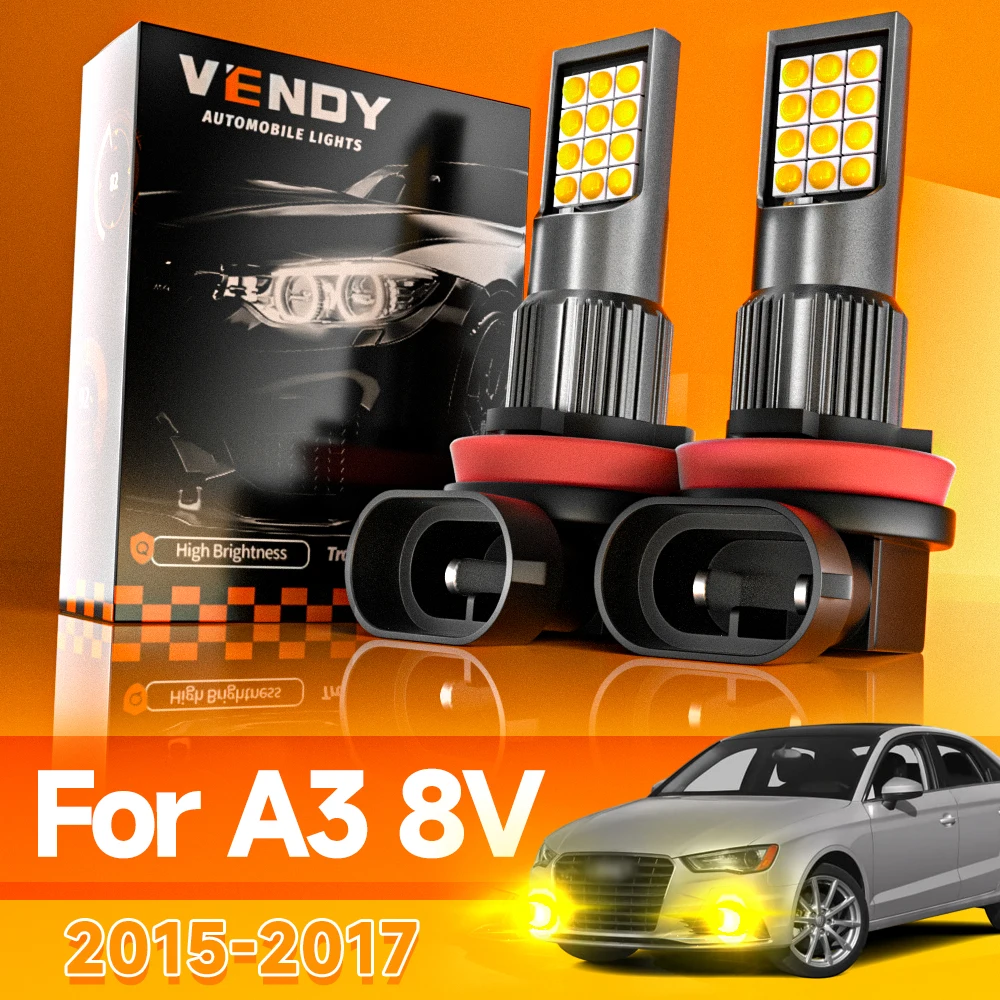 

2pcs For Audi A3 8V 2015 2016 2017 LED Fog Light Canbus Accessories