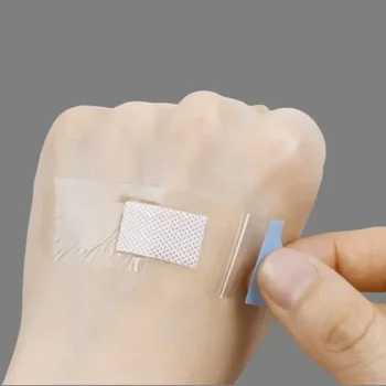 50 sztuk przezroczyste niewidoczne PU wodoodporne bandaże samoprzylepne opaska pierwszej pomocy materiały ratunkowe dla dzieci zestaw ratunkowy dla dorosłych